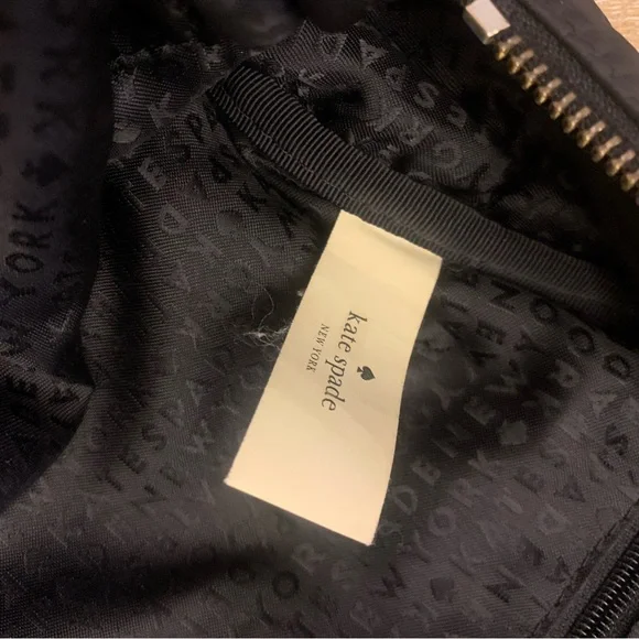 Kate Spade Black Quilted Backpack with Gold Details - Picture 16 of 16